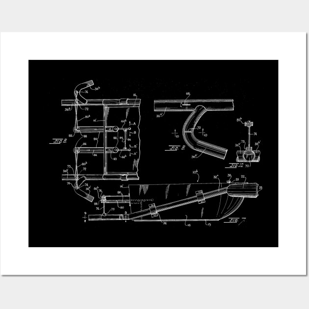 Jet Propelled Boat Vintage Patent Hand Drawing Wall Art by TheYoungDesigns